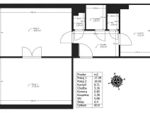Pronájem bytu 2+1, Pardubice - Bílé Předměstí, Polská, 60 m2