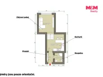 Pronájem bytu 1+1, Kozolupy, 32 m2