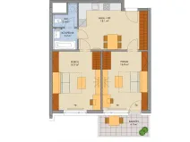 Prodej bytu 2+1, Praha - Hlubočepy, Gollové, 59 m2