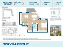 Prodej bytu 2+kk, Praha - Smíchov, Šiklové, 53 m2
