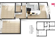 Prodej bytu 2+1, Jílové - Kamenná, Školní, 59 m2