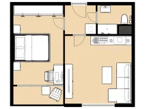 Pronájem bytu 2+kk, Česká Lípa, Pražská, 40 m2