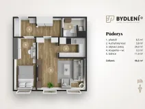 Pronájem bytu 2+kk, Teplice, Prosetická, 46 m2