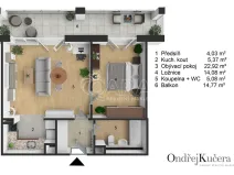Pronájem bytu 2+kk, Praha - Dejvice, Heinemannova, 66 m2
