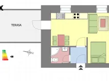 Pronájem bytu 1+kk, Chrastava, náměstí 1. máje, 31 m2