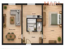 Prodej bytu 2+1, Chomutov, Skalková, 51 m2