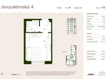 Prodej bytu 1+kk, Praha, Jeruzalémská, 23 m2