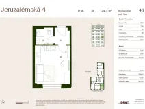 Prodej bytu 1+kk, Praha, Jeruzalémská, 23 m2