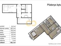 Prodej bytu 3+1, Týn nad Vltavou, Hlinecká, 68 m2