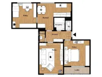 Prodej bytu 3+1, Velký Osek, Revoluční, 68 m2