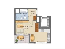 Prodej bytu 1+kk, Praha - Hlubočepy, Gollové, 33 m2