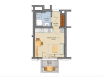 Prodej bytu 1+kk, Kralupy nad Vltavou, Purkyňovo nám., 24 m2
