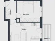 Pronájem bytu 2+kk, Plzeň - Skvrňany, Pecháčkova, 54 m2