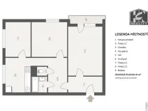 Pronájem bytu 3+1, Jablonec nad Nisou, Liberecká, 61 m2