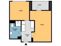 Pronájem bytu 2+kk, Kralupy nad Vltavou, sídl. Hůrka, 39 m2