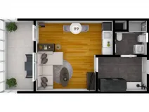 Pronájem bytu 1+kk, Praha - Michle, V dolině, 40 m2