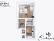 Pronájem bytu 1+1, Prostějov, Riegrova, 43 m2