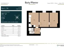 Pronájem bytu 3+kk, Přerov - Přerov I-Město, Husova, 39 m2