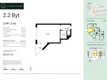 Prodej bytu 1+kk, Praha - Komořany, Okružní