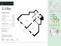Prodej bytu 2+kk, Praha - Modřany, Okružní, 57 m2