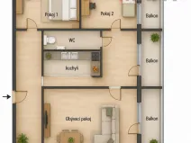 Prodej bytu 3+1, Klášterec nad Ohří, Budovatelská, 63 m2