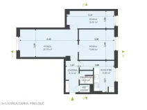 Pronájem bytu 3+1, Přelouč, K. Čapka, 62 m2