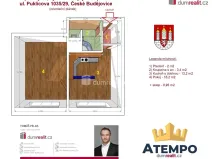 Pronájem bytu 1+1, České Budějovice - České Budějovice 3, Puklicova, 35 m2