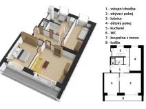 Pronájem bytu 3+1, Rudník, 62 m2
