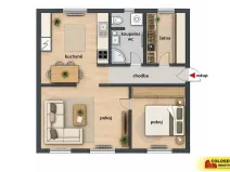Prodej bytu 2+1, Uherský Brod, 69 m2