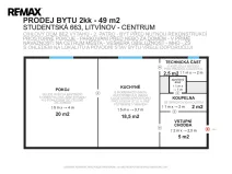 Prodej bytu 2+kk, Litvínov - Horní Litvínov, Studentská, 49 m2