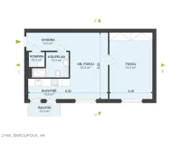 Pronájem bytu 2+kk, Hradec Králové, Škroupova, 45 m2