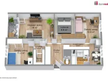 Prodej bytu 3+1, Karlovy Vary - Bohatice, Ostrovská, 76 m2