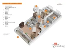 Pronájem bytu 3+kk, Praha - Prosek, Cihlářská, 74 m2
