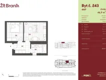 Prodej bytu 2+kk, Praha, Ke Krči, 41 m2