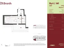 Prodej bytu 1+kk, Praha, Ke Krči, 37 m2