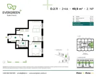 Prodej bytu 2+kk, Praha - Ďáblice, Ďáblická, 50 m2