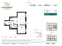 Prodej bytu 2+kk, Praha - Ďáblice, Ďáblická, 50 m2