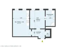 Prodej bytu 2+kk, Hradec Králové, Karla Hynka Máchy, 44 m2