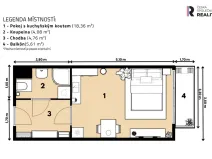 Pronájem bytu 1+kk, Praha - Třebonice, Do zahrádek I, 29 m2