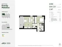 Prodej bytu 2+kk, Praha - Malešice, Univerzitní, 51 m2