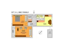 Pronájem bytu 2+1, Poniklá, 64 m2