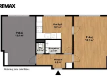 Pronájem bytu 2+1, Praha - Žižkov, Buková, 51 m2