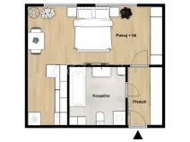Pronájem bytu 1+kk, Praha - Řepy, Makovského, 36 m2
