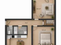 Prodej bytu 2+1, Ostrava - Výškovice, Lumírova, 61 m2