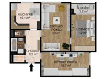 Prodej bytu 3+1, Písek - Budějovické Předměstí, Otakara Jeremiáše, 67 m2