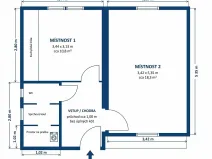Pronájem bytu 2+kk, Štětí, U stadionu, 36 m2