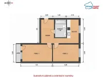 Prodej bytu 2+1, Praha - Záběhlice, Práčská, 52 m2