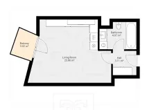 Pronájem bytu 1+kk, Praha - Hostivař, Rižská, 35 m2