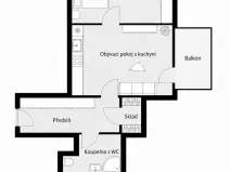 Pronájem bytu 2+kk, Plzeň - Bolevec, 51 m2