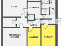 Pronájem kanceláře, Otrokovice, Napajedelská, 49 m2
